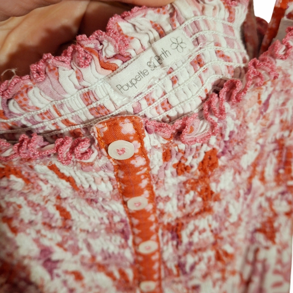Poupette St Barth Trinny Dress Pink Esterel Women’s Size Small - Picture 4 of 7